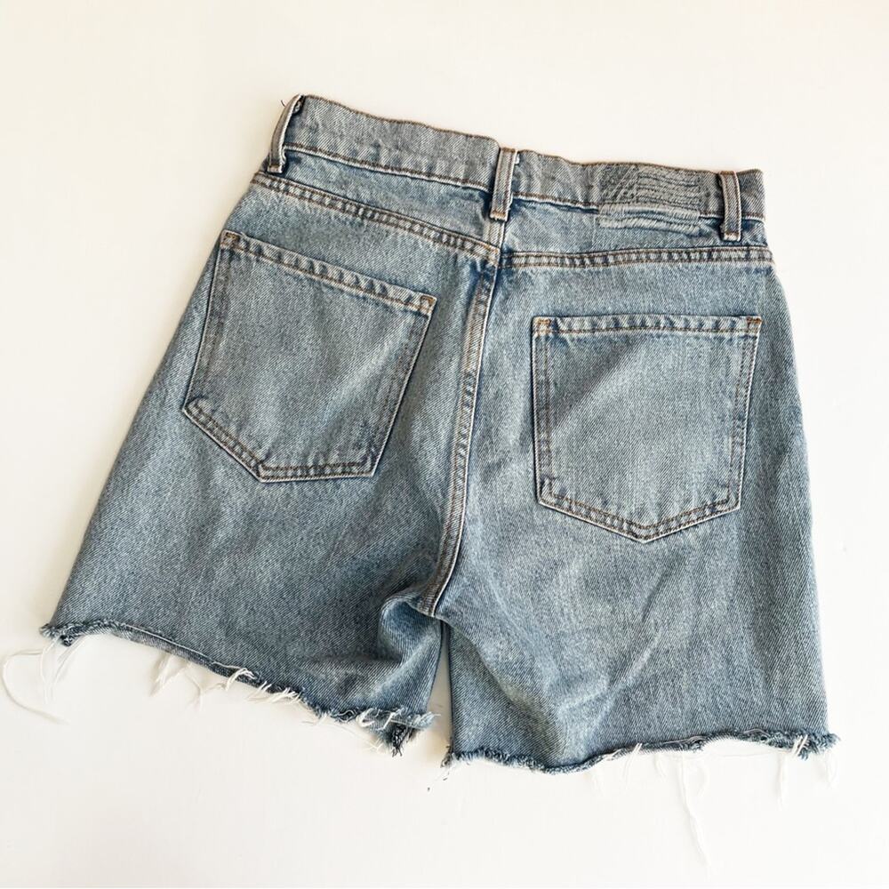REVICE Denim 90s Cutoff High Rise Distressed Jean Shorts - Picture 3 of 5